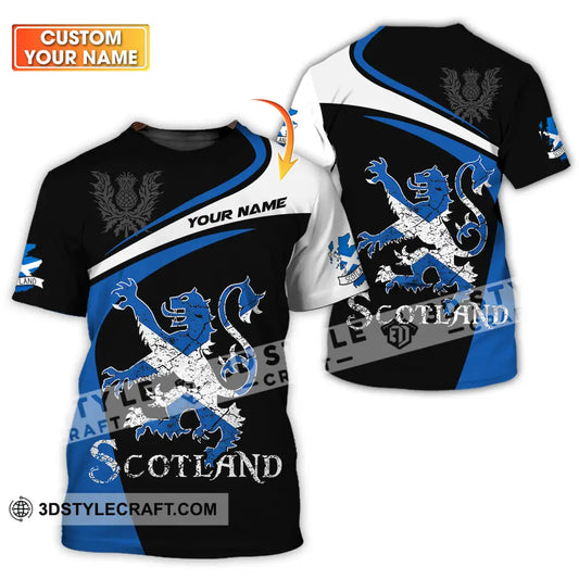 Unisex Shirt - Custom Name Sport Scotland Lion T-Shirt