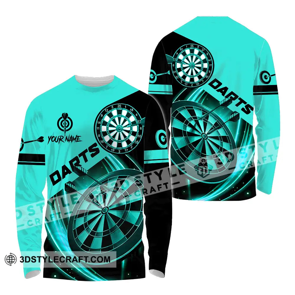 Unisex Shirt - Custom Name Sport Technology Darts Player Long Sleeve / S T-Shirt