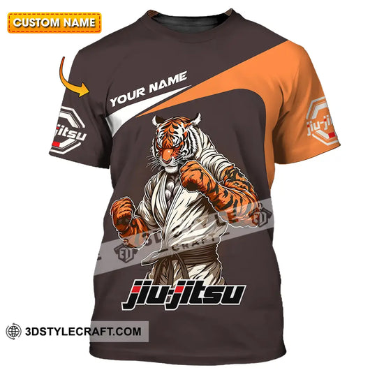 Unisex Shirt - Custom Name Strong Tiger Jiu Jitsu Shirt style option 1