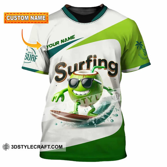 Unisex Shirt, Custom Name Surfing Shirt, Surfing Love Hoodie Shirt Polo Long Sleeve Shirt style option 1