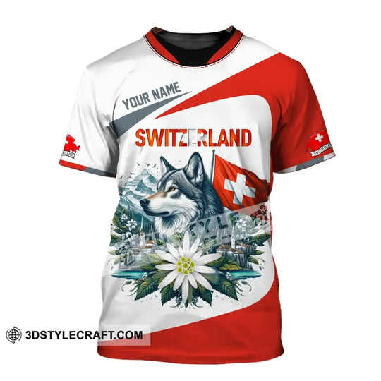 Unisex Shirt, Custom Name Switzerland Shirt, Switzerland Polo Long Sleeve, Switzerland Gift style option 2