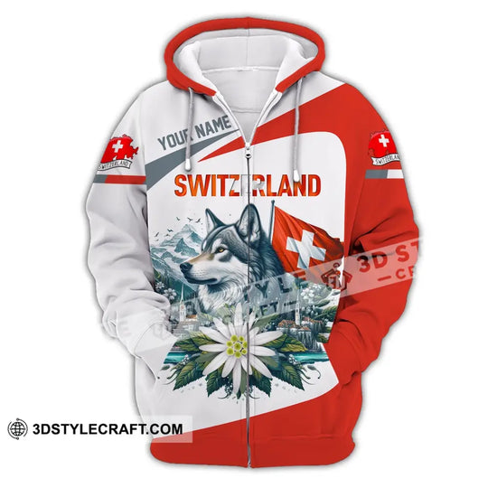 Unisex Shirt, Custom Name Switzerland Shirt, Switzerland Polo Long Sleeve, Switzerland Gift style option 3