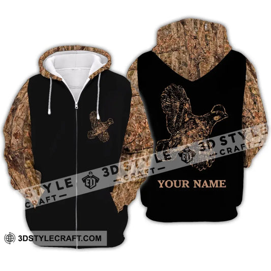 Unisex Shirt - Custom Name T-Shirt Eagle Zipper Hoodie / S T-Shirt