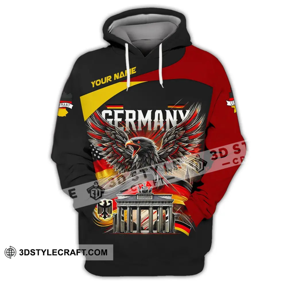 Unisex Shirt Custom Name T-Shirt Germany Love Polo Gift For German Lover Hoodie / S