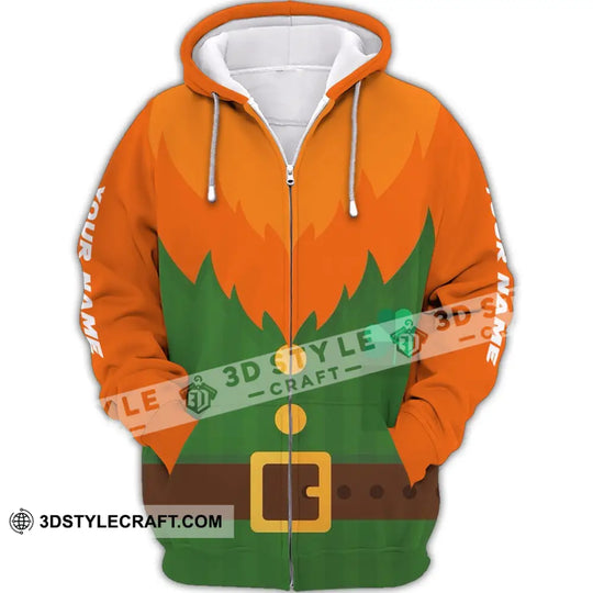 Unisex Shirt - Custom Name T-Shirt - Green And Orange - Patrick's Day Shirt style option 4