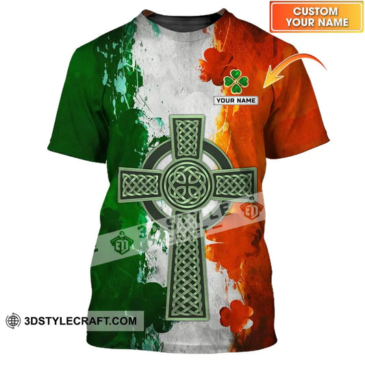 Unisex Shirt - Custom Name T-Shirt Happy St. Patrick’s Day Clothing Clover T-Shirt