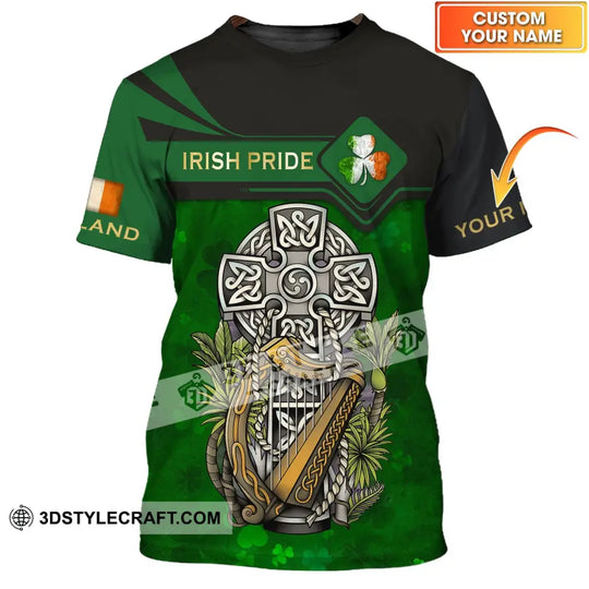 Unisex Shirt - Custom Name T-Shirt - Irish Pride Shirt - Happy Saint Patrick's Day style option 1