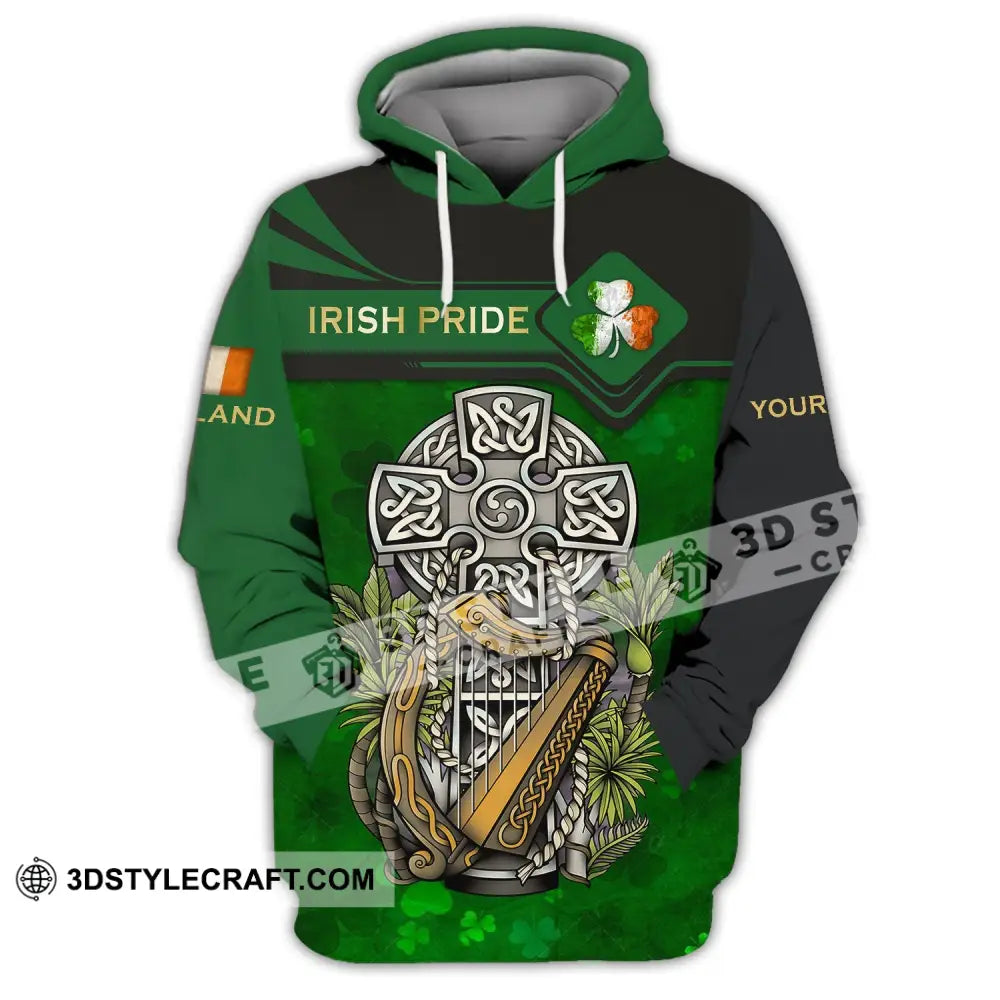 Unisex Shirt - Custom Name T-Shirt Irish Pride Happy Saint Patrick’s Day Hoodie / S T-Shirt