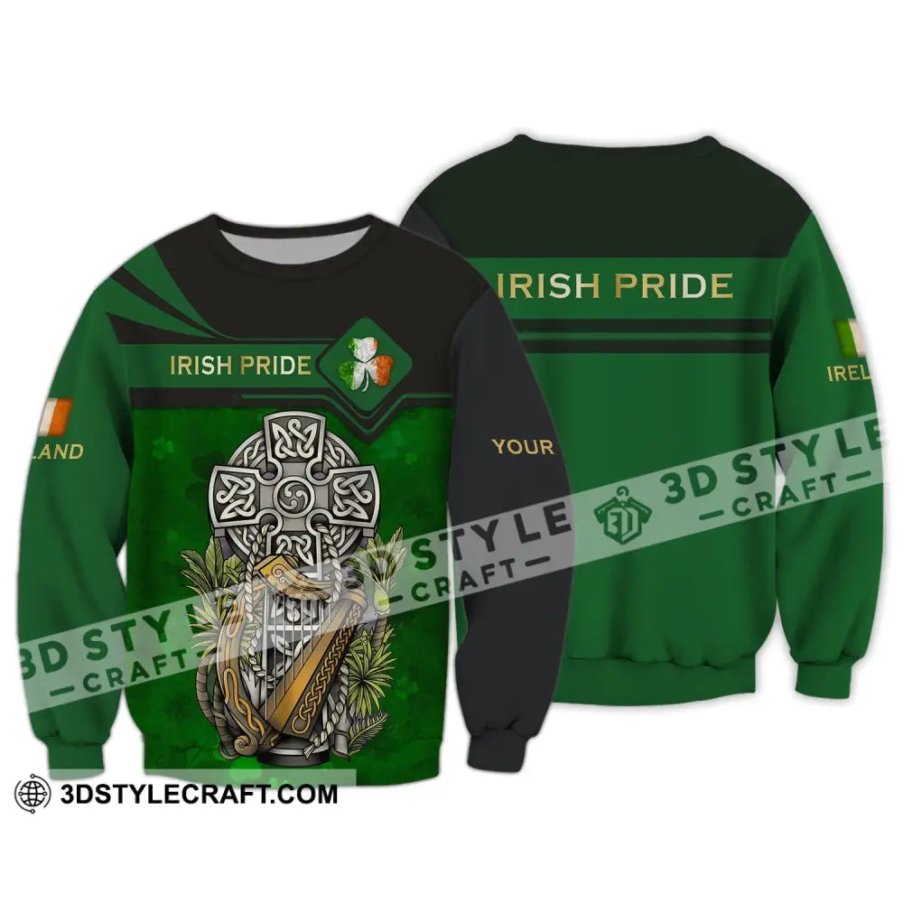 Unisex Shirt - Custom Name T-Shirt Irish Pride Happy Saint Patrick’s Day Long Sleeve / S T-Shirt