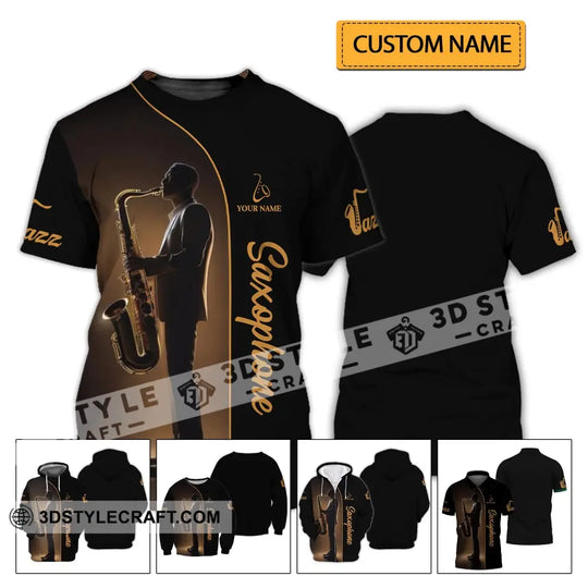 Unisex Shirt - Custom Name T-Shirt, Jazz Saxophone Player Shirt style option 2