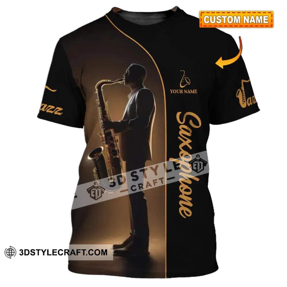 Unisex Shirt - Custom Name T-Shirt Jazz Saxophone Player T-Shirt