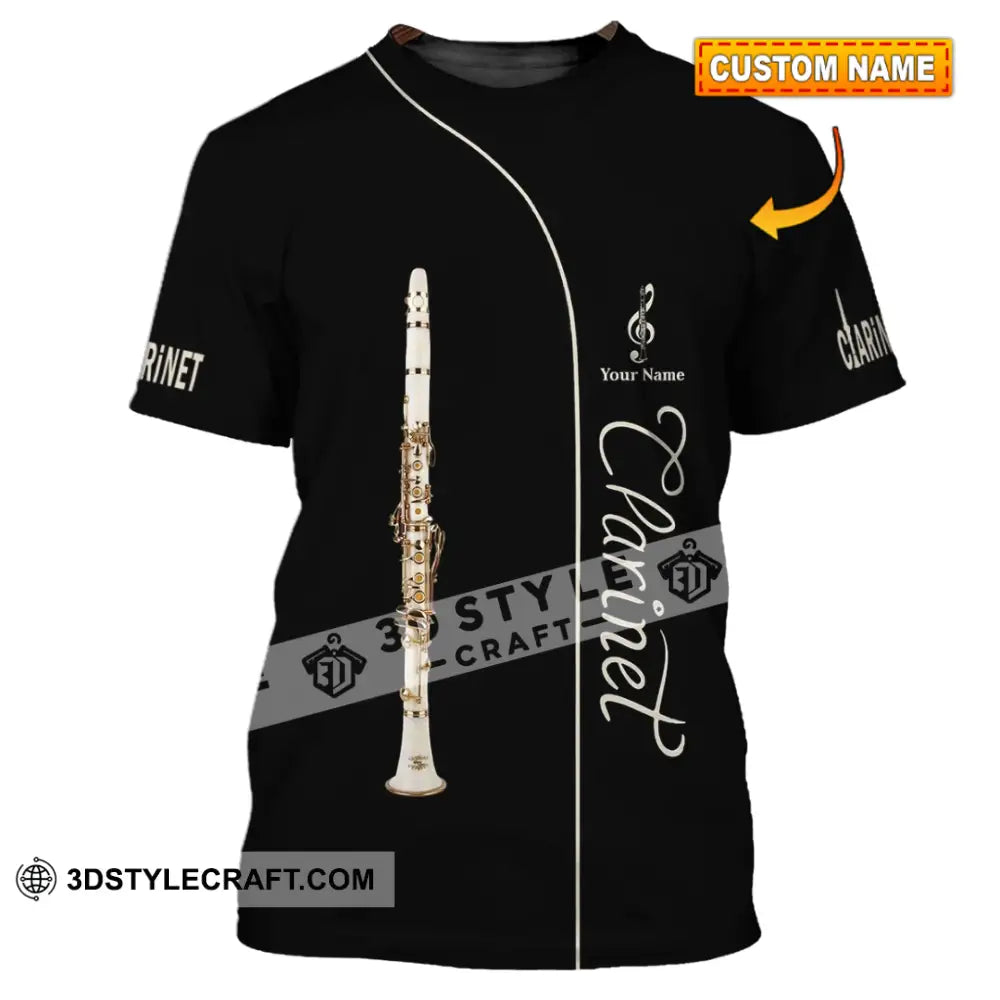 Unisex Shirt - Custom Name T-Shirt Love Clarinet Lover T-Shirt