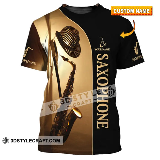 Unisex Shirt - Custom Name T-Shirt Love Saxophone Player T-Shirt