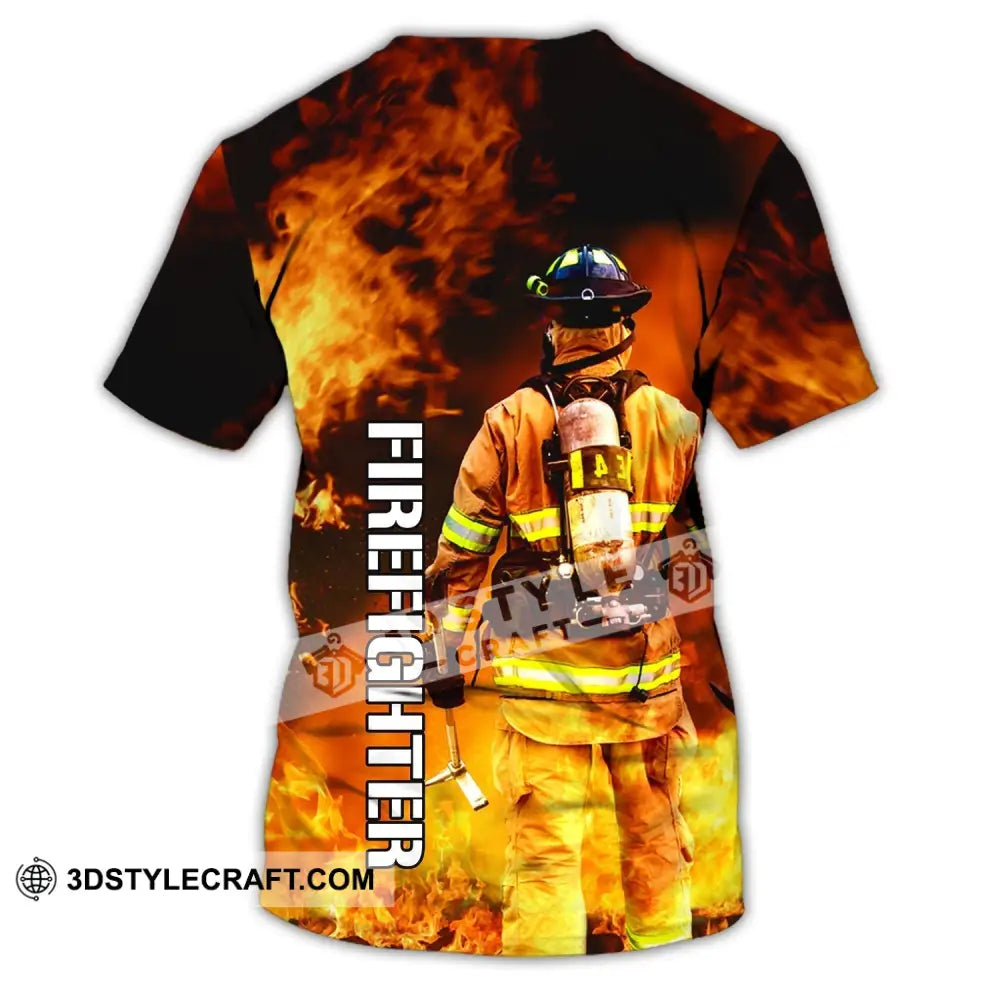 Unisex Shirt - Custom Name T-Shirt Personalized Firefighter Gift For Fireman T-Shirt