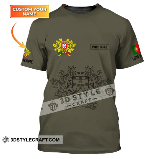 Unisex Shirt - Custom Name T-Shirt - Portugal Name Clothing, Portugal Coat Of Arms style option 1