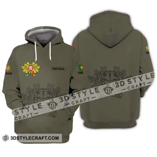 Unisex Shirt - Custom Name T-Shirt - Portugal Name Clothing, Portugal Coat Of Arms style option 3