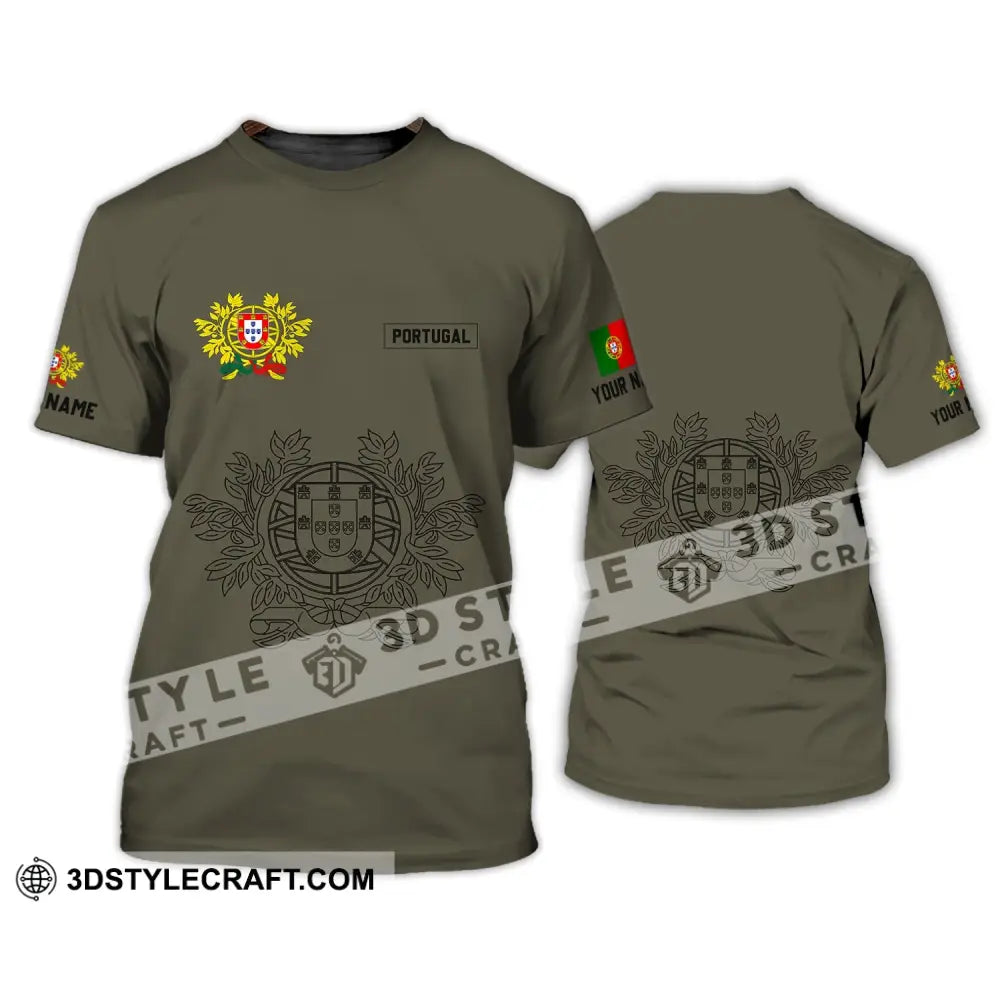 Unisex Shirt - Custom Name T-Shirt Portugal Clothing Coat Of Arms / S T-Shirt