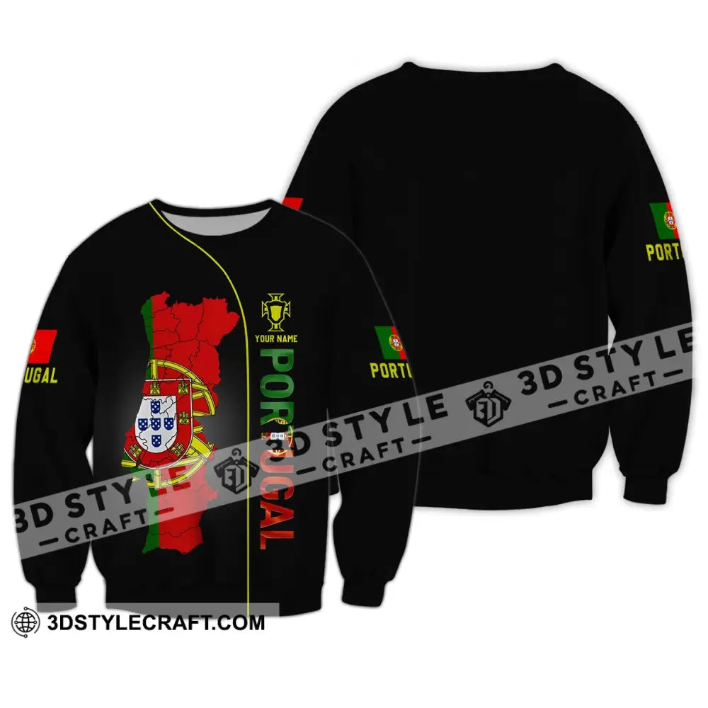 Unisex Shirt - Custom Name T-Shirt Portugal Clothing Long Sleeve / S T-Shirt