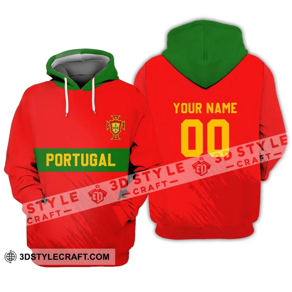 Unisex Shirt - Custom Name T-Shirt Portugal Football Clothing Hoodie / S T-Shirt