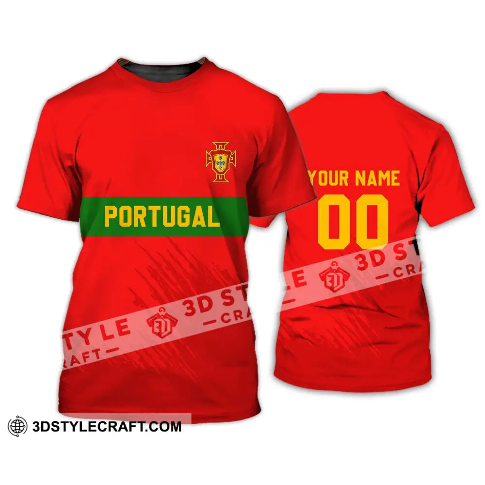 Unisex Shirt - Custom Name T-Shirt Portugal Football Clothing / S T-Shirt