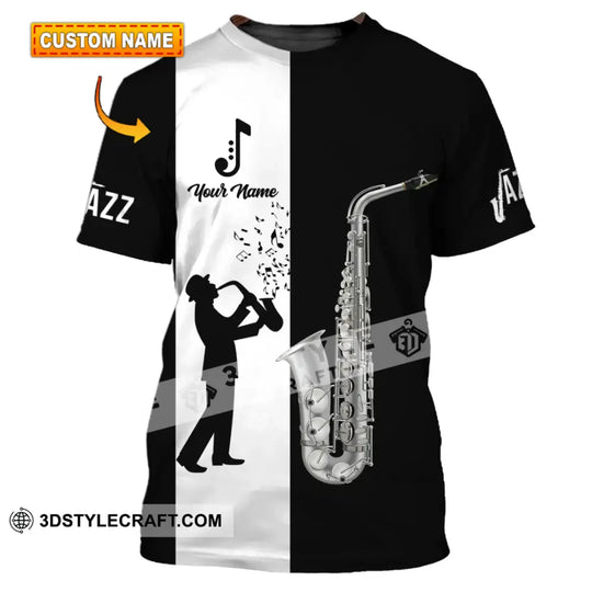 Unisex Shirt - Custom Name T-Shirt - Saxophone Lover Shirt style option 1