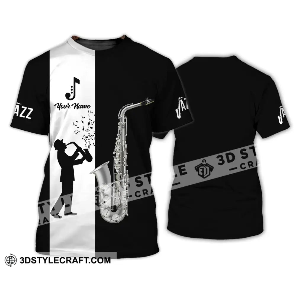 Unisex Shirt - Custom Name T-Shirt Saxophone Lover / S T-Shirt