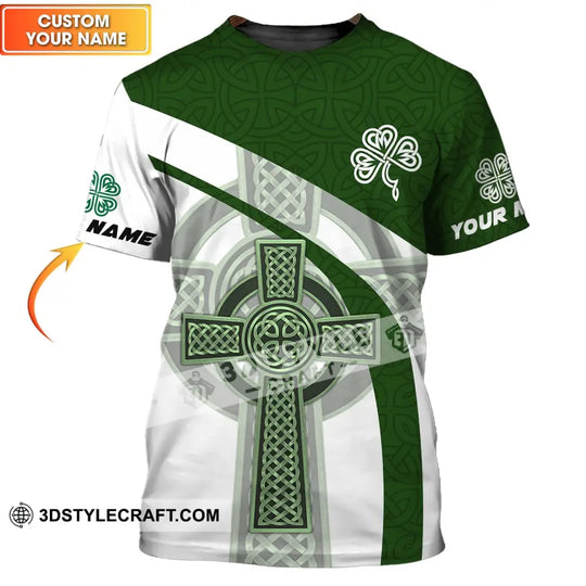 Unisex Shirt - Custom Name T-Shirt - ST. Patrick's Day Clothing, Leaf Clover Shirt style option 1