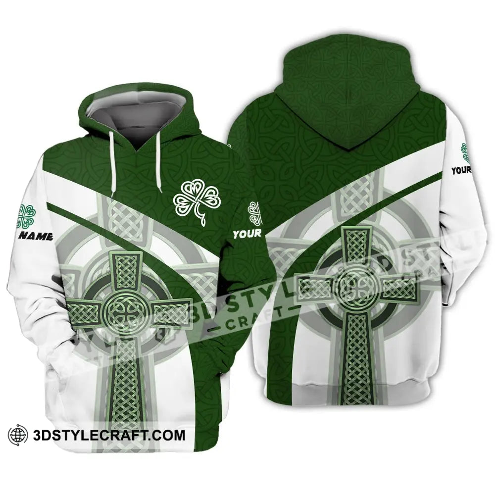 Unisex Shirt - Custom Name T-Shirt St. Patrick’s Day Clothing Leaf Clover Hoodie / S T-Shirt