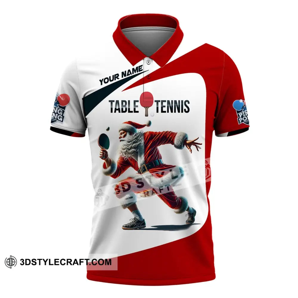 Unisex Shirt Custom Name Table Tennis Polo Long Sleeve Club Uniform Lover Gift / S T-Shirt