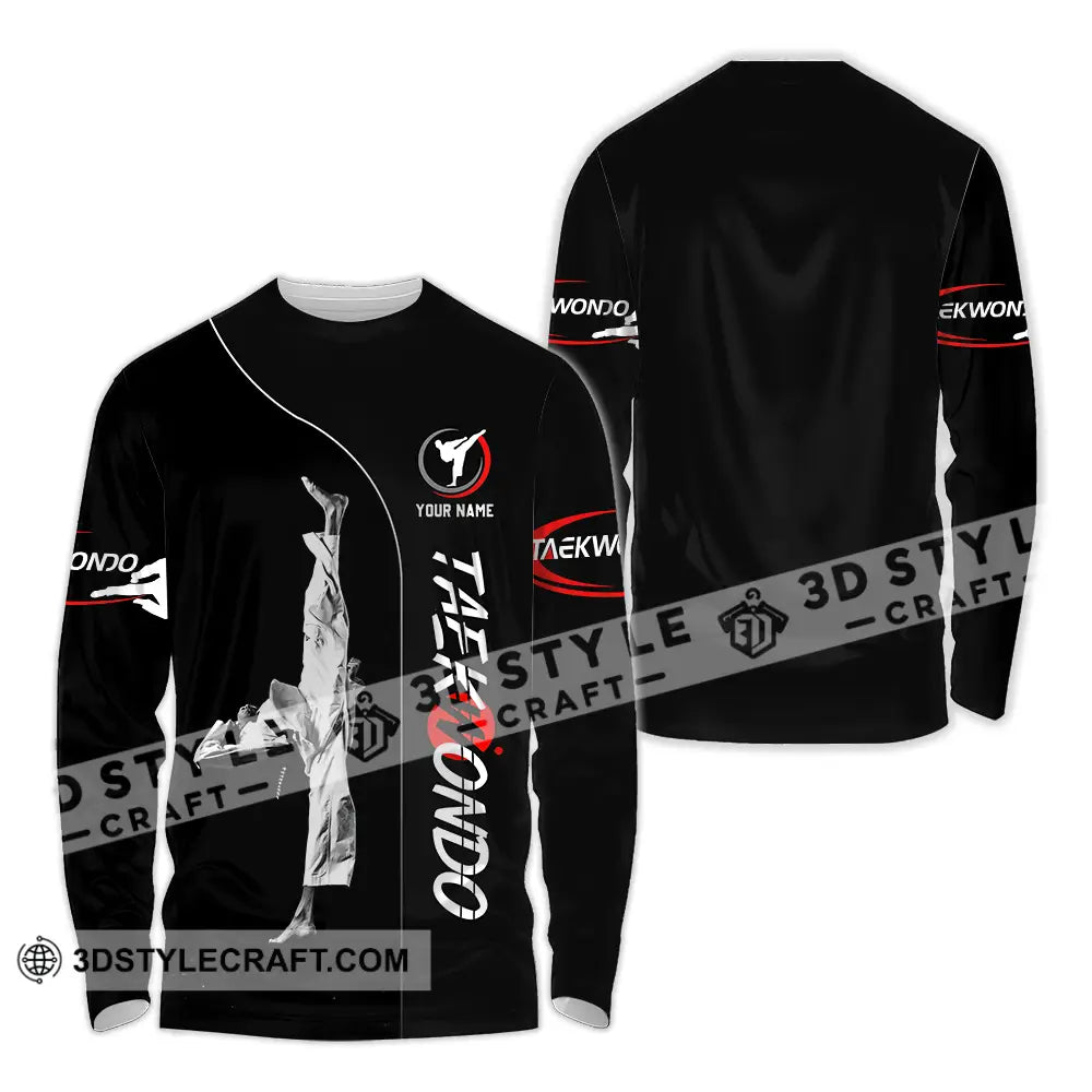 Unisex Shirt - Custom Name Taekwondo Long Sleeve / S T-Shirt