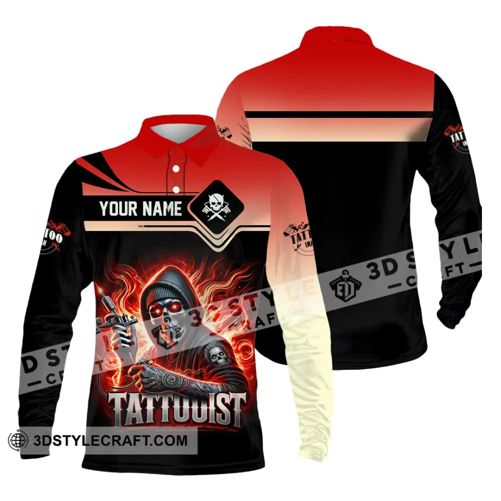 Unisex Shirt Custom Name Tattooist Christmas Gift Long Sleeve Polo / S T-Shirt