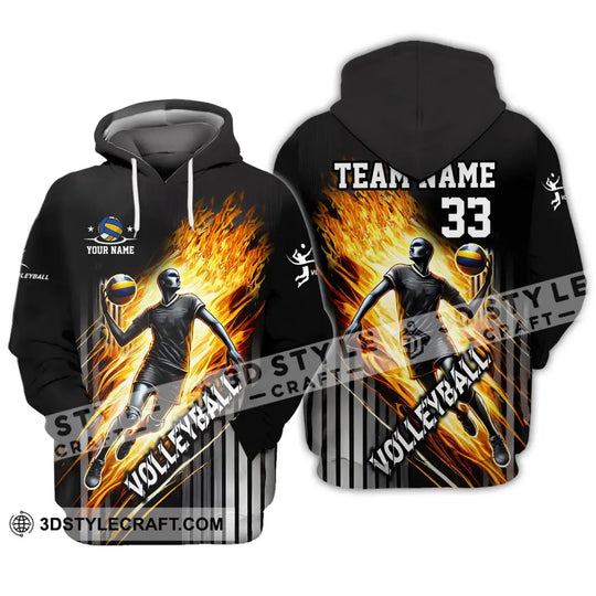 Unisex Shirt - Custom Name, Team Name And Number Shirt, Volleyball Lover style option 4