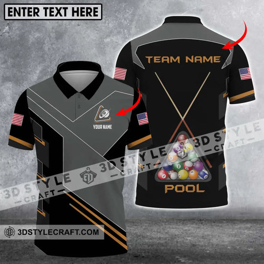 Unisex Shirt - Custom Name Shirt - Team Name Shirt, Billiard Pool style option 1