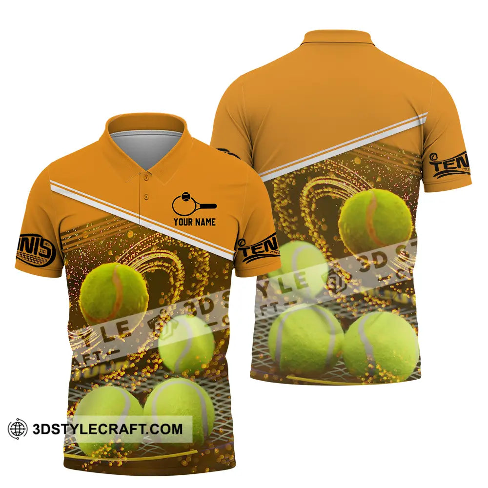 Unisex Shirt - Custom Name Tennis Ball Polo / S T-Shirt