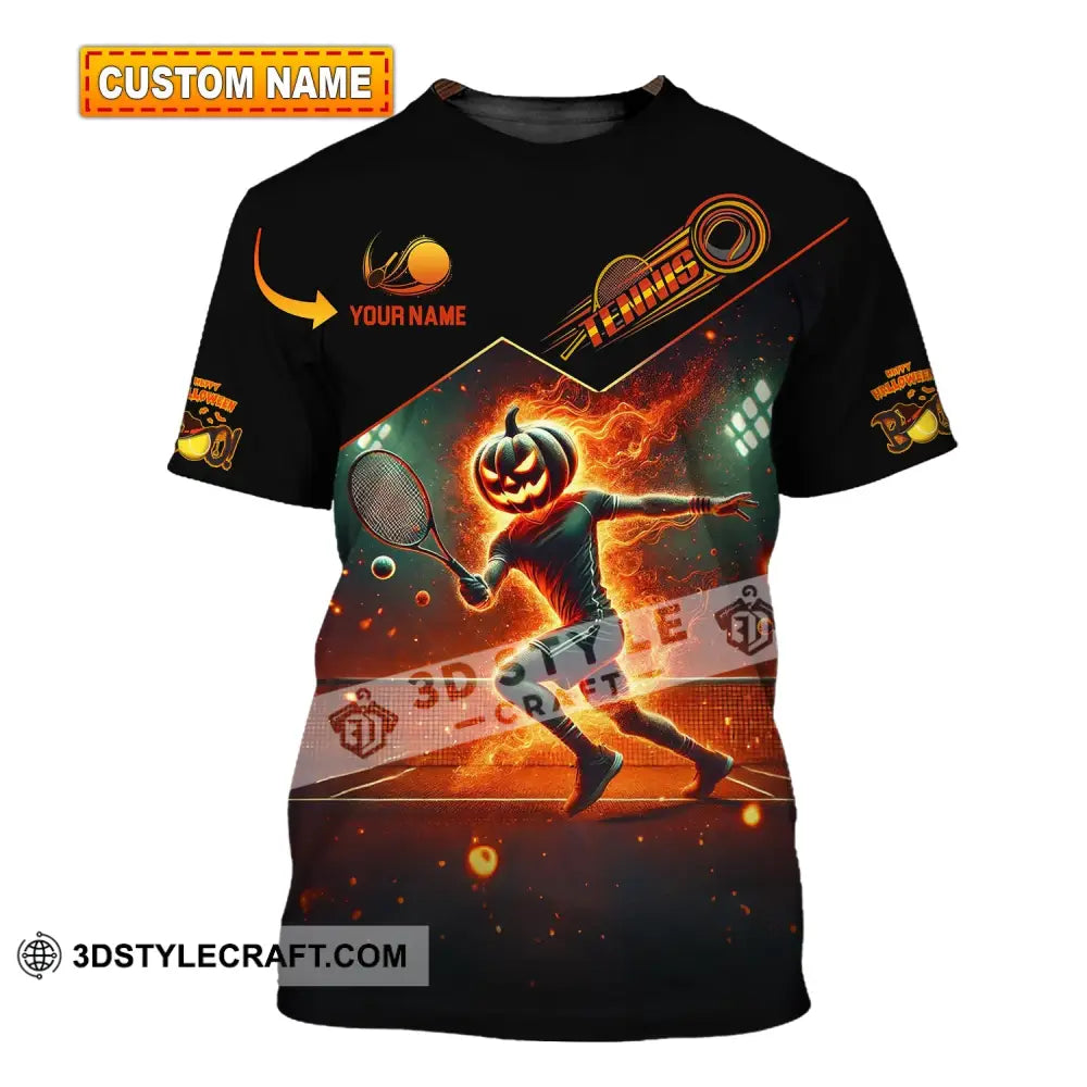 Unisex Shirt - Custom Name Tennis Halloween T-Shirt