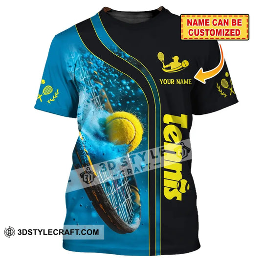 Unisex Shirt, Custom Name Tennis Shirt, T-Shirt for Tennis Club, Gift for Tennis Players style option 1