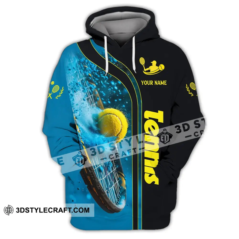 Unisex Shirt Custom Name Tennis T-Shirt For Club Gift Players Hoodie / S T-Shirt