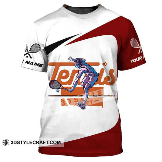 Unisex Shirt, Custom Name Tennis T-Shirt, Tennis Hoodie, Tennis Polo Shirt, Gift for Tennis Lover style option 3