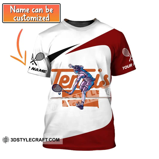 Unisex Shirt Custom Name Tennis T-Shirt Hoodie Polo Gift For Lover