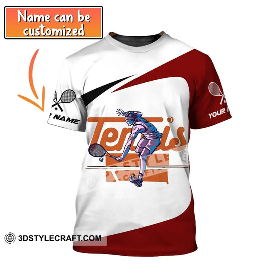 Unisex Shirt, Custom Name Tennis T-Shirt, Tennis Hoodie, Tennis Polo Shirt, Gift for Tennis Lover style option 1