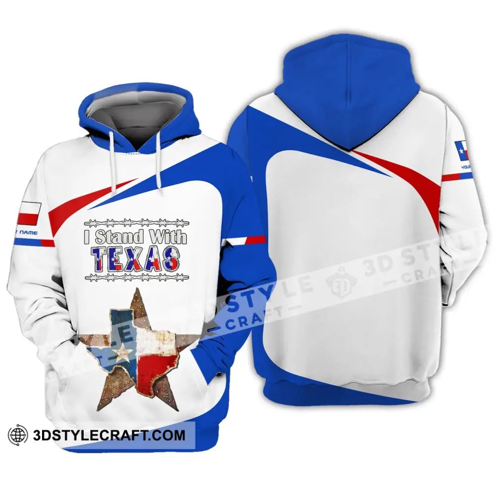 Unisex Shirt Custom Name Texas Cities Shirts I Stand With Hoodie / S T-Shirt