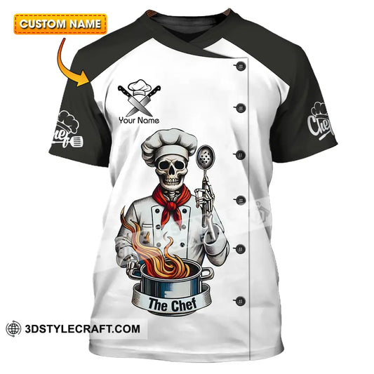 Unisex Shirt - Custom Name The Skull Chef T-Shirt