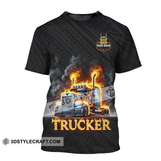 Unisex Shirt, Custom Name Trucker Shirt, Trucker Driver T-Shirt style option 2