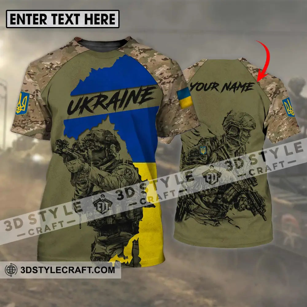 Unisex Shirt - Custom Name Ukraina Army T-Shirt