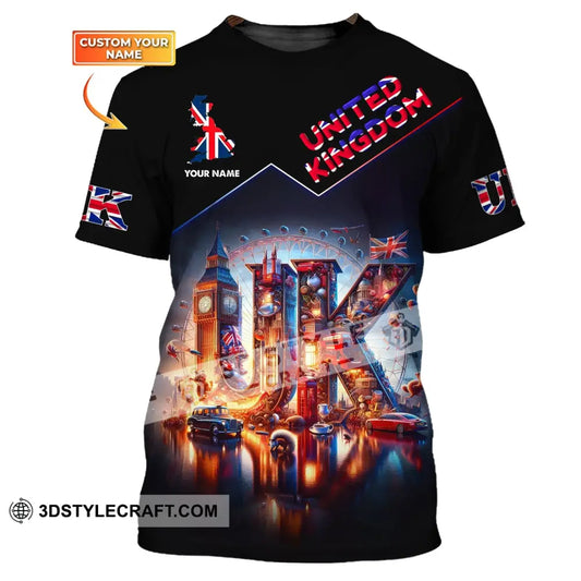 Unisex Shirt Custom Name United Kingdom Pride Uk English Gift T-Shirt