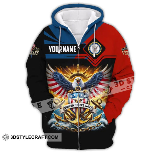 Unisex Shirt, Custom Name US Navy Shirt, US Navy Veteran Polo Long Sleeve T-Shirt style option 3