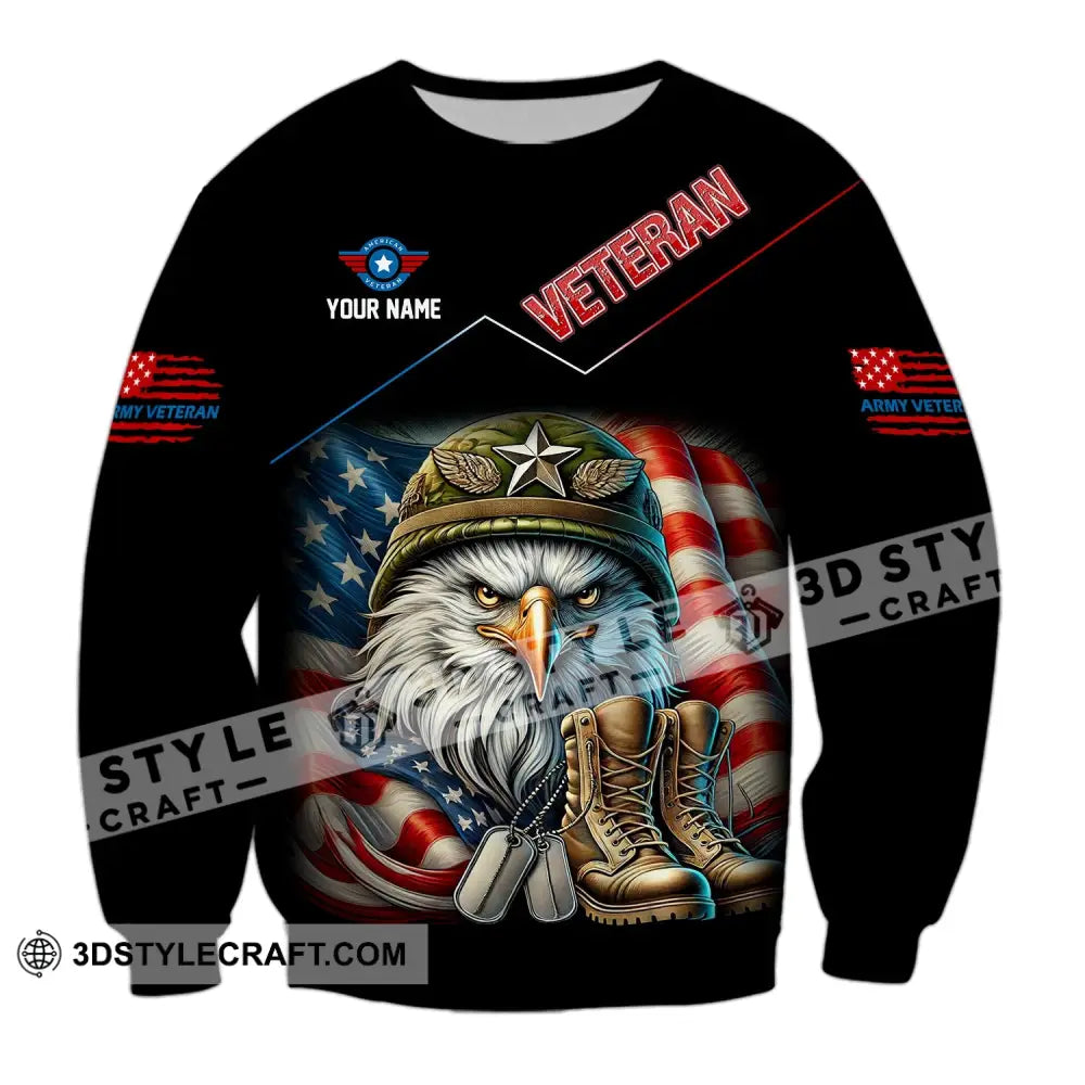 Unisex Shirt Custom Name Veteran Memorial Long Sleeve / S T-Shirt