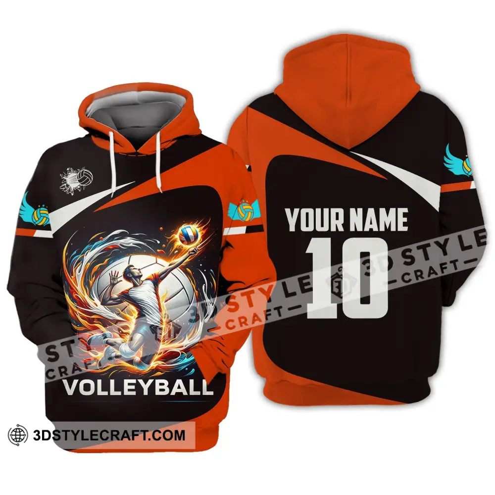 Unisex Shirt Custom Name Volleyball T-Shirt For Club Gift Players Hoodie / S T-Shirt