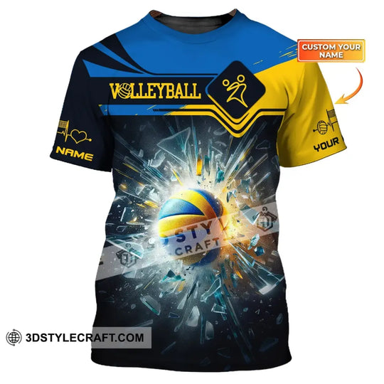 Unisex Shirt, Custom Name Volleyball Shirt, T-Shirt for Volleyball Team, Gift for Volleyball Players style option 1