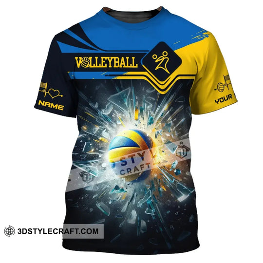 Unisex Shirt, Custom Name Volleyball Shirt, T-Shirt for Volleyball Team, Gift for Volleyball Players style option 3